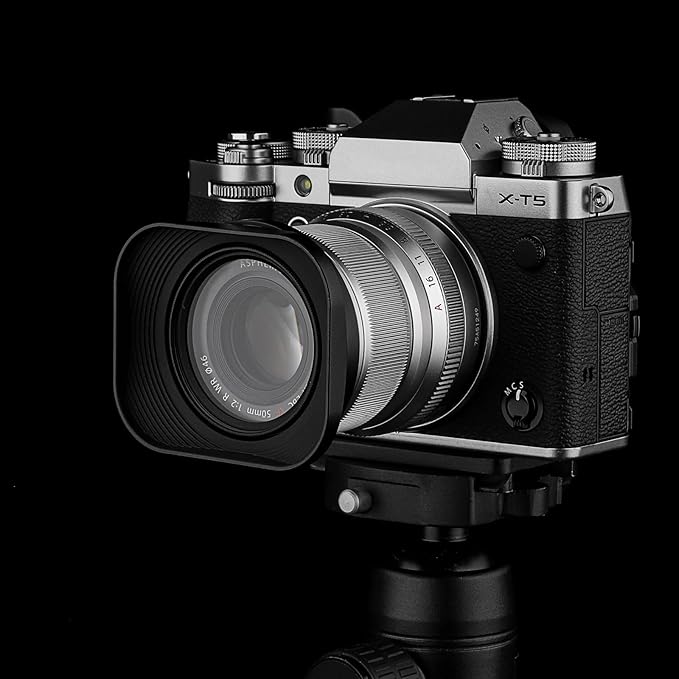 Haoge LH-X50 Bayonet Square Metal Lens Hood for Fujifilm Fuji Fujinon XF 50mm F2 R WR Lens on X-Pro2 X-Pro1 X-T2 X-T1 X-T20 X-T10 X-E2S X-A5 X-A20 X-E3 X-H1