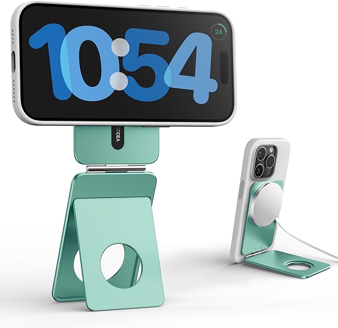 Magnetic Tripod for iPhone, Aluminium Phone Tripod Stand Compatible with Magsafe iPhone 17/16/15/14/13/12 Series, Foldable Strong Magnetic Phone Stand & Travel Essentials Accessories