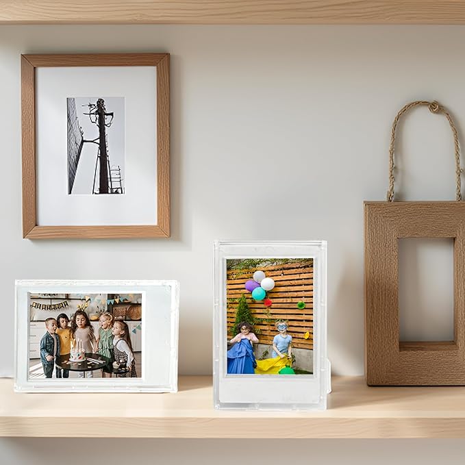 JOYZO 2x3 Picture Frames with Protective Covers for Instax Mini Films, 10Pack Bulk Clear Plastic Tabletop Small Size Photo Frames fits for Fuji Polaroid Mini 12 11 9 41 SE EVO Display