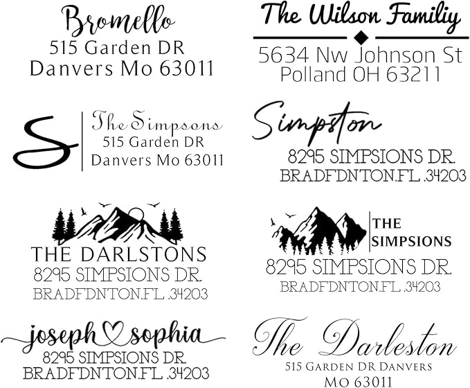 LINMAGCO Personalized Return Address Labels Clear 500 Pcs Mail Labels for Envelopes Weddings Self Adhesive Rectangle Elegant Name Stickers…