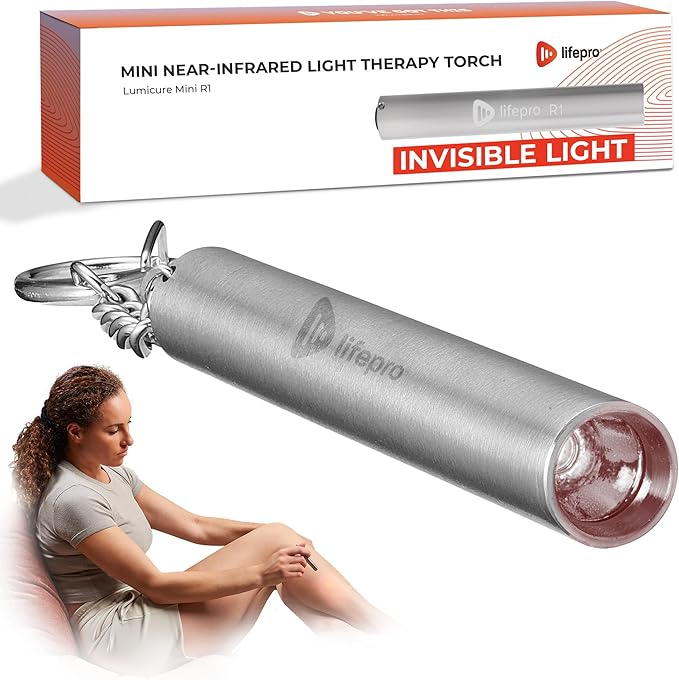 LifePro Lumicure Mini 3.5in Invisible Infrared Light Therapy for Body Joints & Muscles - Invisible Led Light Therapy - Pocket Sized Portable Near Infrared Light Therapy for Face or Infrared Therapy