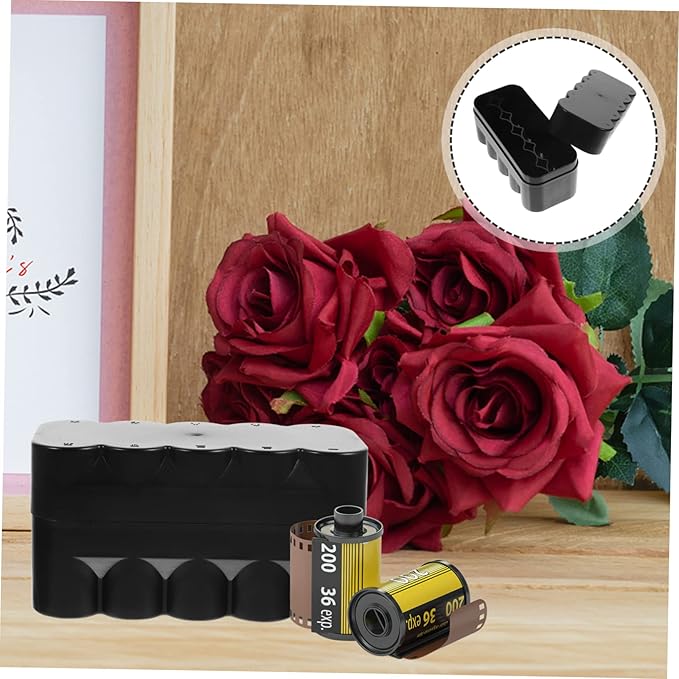 ARTIBETTER Film Storage Box for 120 Rolls Hard Plastic Case Lid Lightweight Film Canister Holder for Home and Travel Organize
