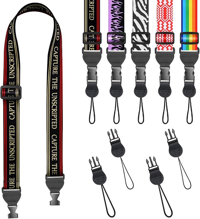Letter Slogan Shoulder Strap, Adjustable Camera Strap with 2 Sets of Quick-Release Buckles, Comfortable Neck Strap for iPad, Tablet, Camera, Laptop, Binocular, Luggage Bag