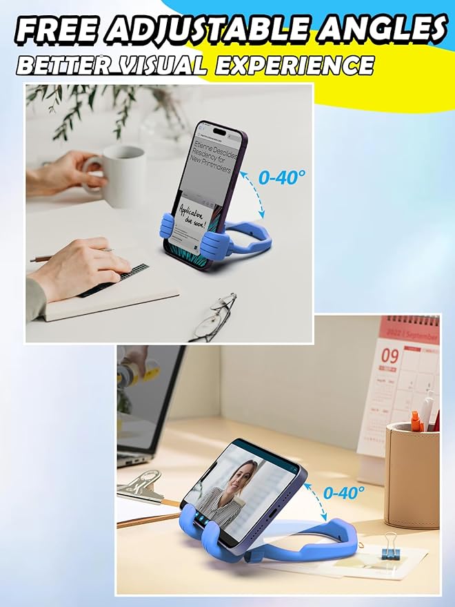 Easter Basket Stuffers for Teens Boys Girls Kids: Cell Phone Stand Upgrade Adjustable Thumbs Lazy Cell Phone Holder for Desk Cool Gadgets Fun Easter Gifts for Adults Men Women Teenagers