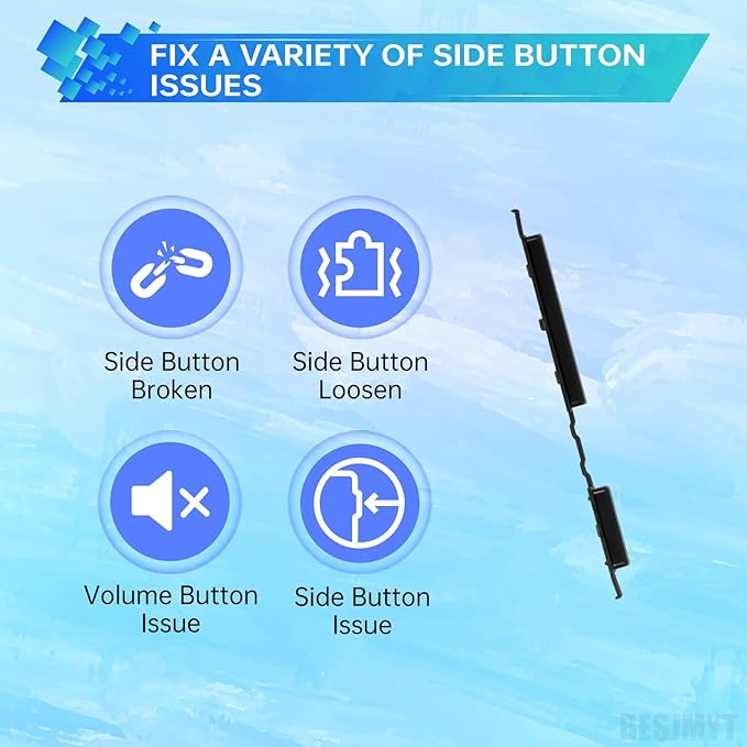 Side Power Volume Button Replacement for Samsung Galaxy A42 5G Power On Off Switch Volume Button Replacement Side Key Button Repair SM-A426U SM-A426U1 Prism Dot Black Awesome Black