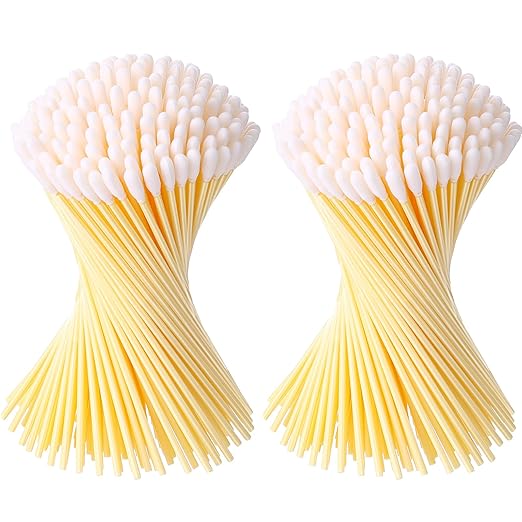 Chinco 200 Pieces Foam Swab Sponge Swab Foam Tips Sponge Stick for Inkjet Printer Print Head Camera Optical Lens Optical Equipment (Yellow,6.42 Inch)