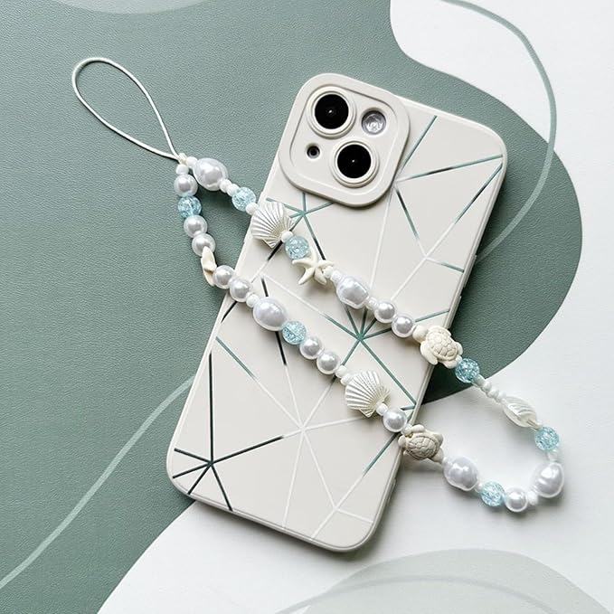 Beaded Camera Wrist Strap Cute Digital Camera Charm Lanyard Phone Charms Strap Beaded Camera Chain for Phone Bag Keychain