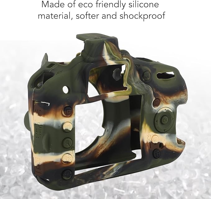 Silicone Camera Case for D3100, Shock Proof Rubber Protective Body Skin Cover Bag for D3100 (Camouflage)