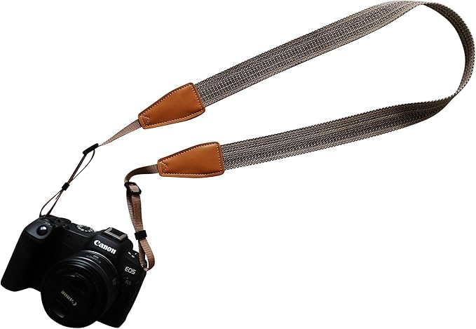Original Design, Personalized Adjustable Minimalism Style Cotton & Flax Camera Strap, Fit for Canon Nikon Sony Olympus Interchangeable Lens Digital Camera/DSLR etc.