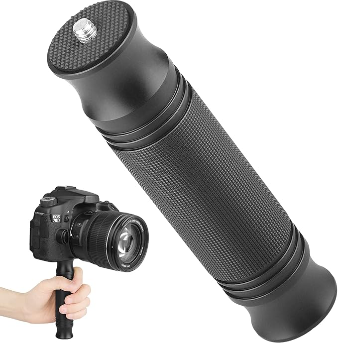ChromLives Camera Handle Grip Support Mount Universal Handlegrip Camera Stabilizer with 1/4 inches Male Screw for Digital Video Cameras Camcorder Action LED Light Phone