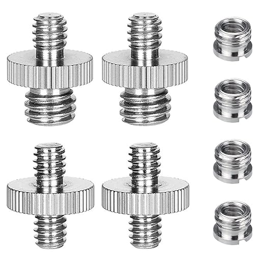 Homeet 8PCS 1/4 Inch to 3/8 Inch Male Camera Screw Mount Adapter, 1/4 in to 1/4 in Tripod Screw Adapter, and 1/4 in Female Thread to 3/8 in Male Thread Screw Nut for Camera/Tripod/Monopod