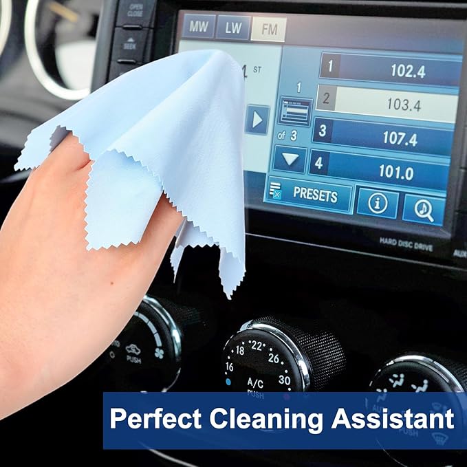 Frienda 50 Pcs Microfiber Cleaning Cloth for Glasses 6x7 Inch Lens Eyeglasses Cleaning Cloth Sunglasses Electronics Glasses Optical Cleaner Wipes Bulk for Camera Lens Eyeglass Screen(Blue)