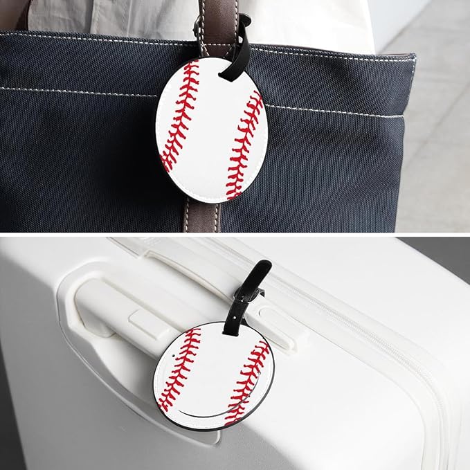 2 Pack Baseball Luggage Tags Travel Essentials & Cruise Essentials