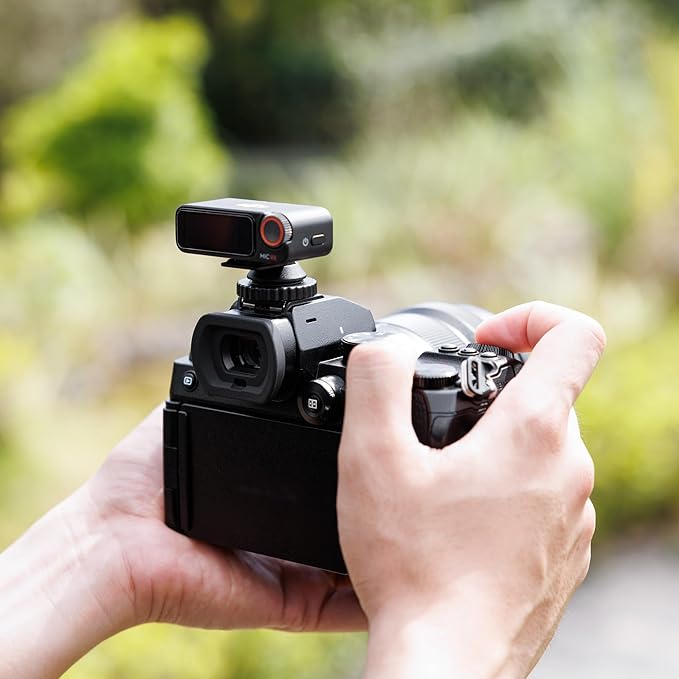 JJC Cold Shoe Mount Adapter for DJI Mic 2 with 1/4"-20, Durable ABS Cold Shoe Adapter for DJI Mic2 Only, Hot Shoe Accessories for DSLR Camera Vlogging Video Recording