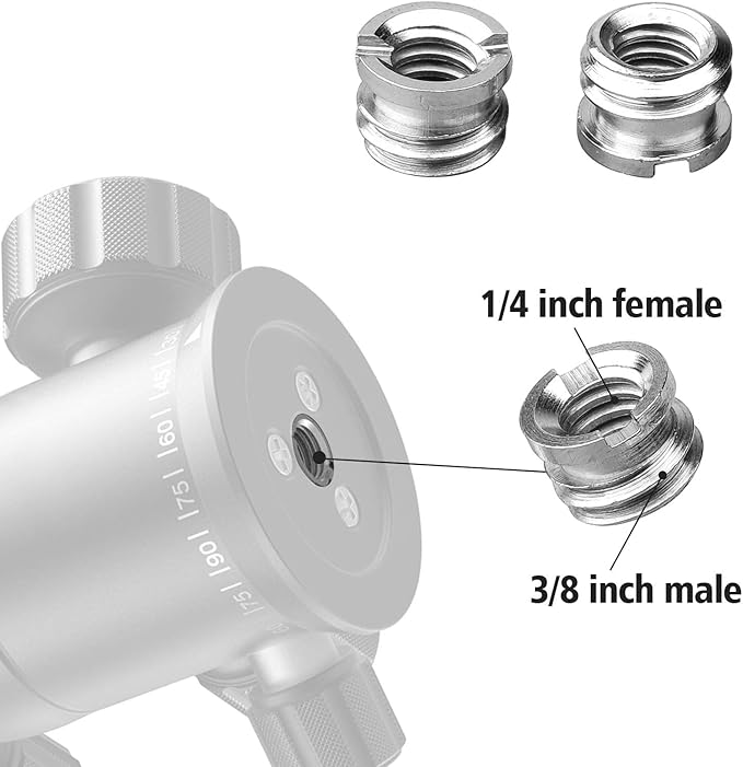 Camera Mount Screw, ChromLives 1/4 to 3/8 Tripod Screw Adapter,1/4 Screws,3/8-20 Thread Converter Adapter,Camera Hot Shoe Mount Adapters for Monopod,Ballhead Flash Light,22Pack
