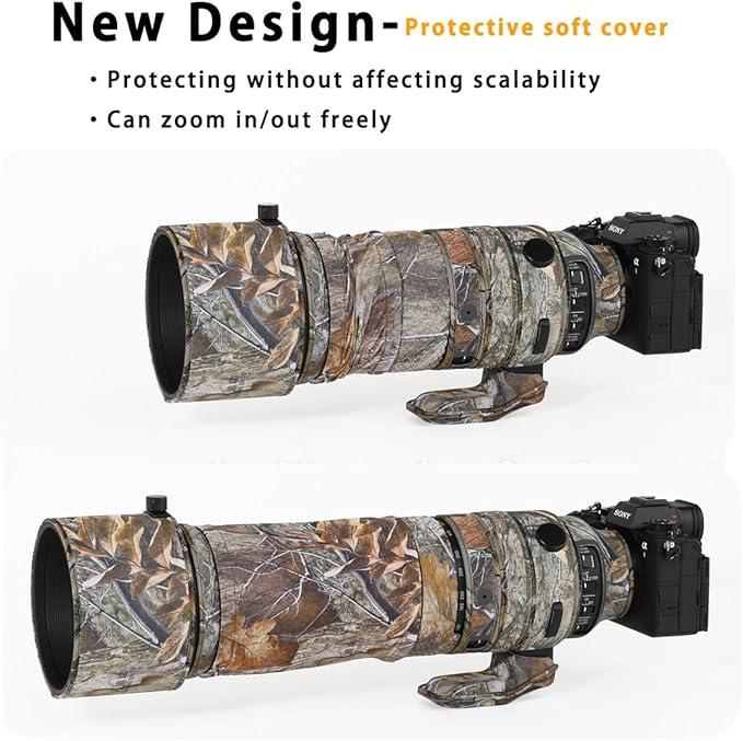 CHASING BIRDS Lens Camouflage Waterproof Coat for Olympus 150-600mm F5-6.3 is ED MSC Rainproof Lens Protective Cover (Digital Camouflage, with 1.4X and 2.0X TC)