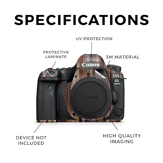 Camera Skin Compatible with Canon EOS 6D Mark II Camera (2017) - Woody - Premium 3M Vinyl Protective Wrap Decal Cover - Easy to Apply | Crafted in The USA by MightySkins