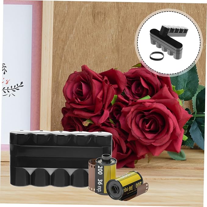 POPETPOP Film Canisters Storage Box Compact Hard Plastic Case for Shock Absorbing Holder for Safe Film Organization for Photography Enthusiasts and Travel