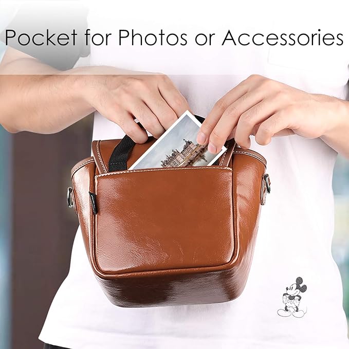 Fintie Camera Bag Compatible with Polaroid Now+ Generation 3/2/1 I-Type, Polaroid Now Gen 3rd/2nd/1st, OneStep 2 VF, I-2 Instant Film Camera Travel Shoulder Case with Adjustable Strap Accessories