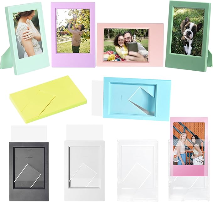 JOYZO - 10 Pack 2x3 Picture Frames for Instax Mini Film, for Polaroid Photo Frames with Clear Front fits for Fuji Instax Mini 12 11 9 8 7s 40 41 90 SE EVO Photocard Desktop Display