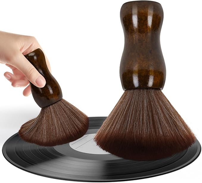 Vinyl Record Cleaning Brush - Ultra Soft Anti Static Brush for Vinyl Records - Essential Record Player Accessories for Flawless Vinyl Care