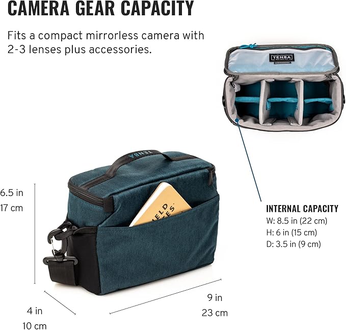 Tenba BYOB 9 Camera Insert - Turns any bag into a camera bag for DSLR and Mirrorless cameras and lenses – Blue (636-629)