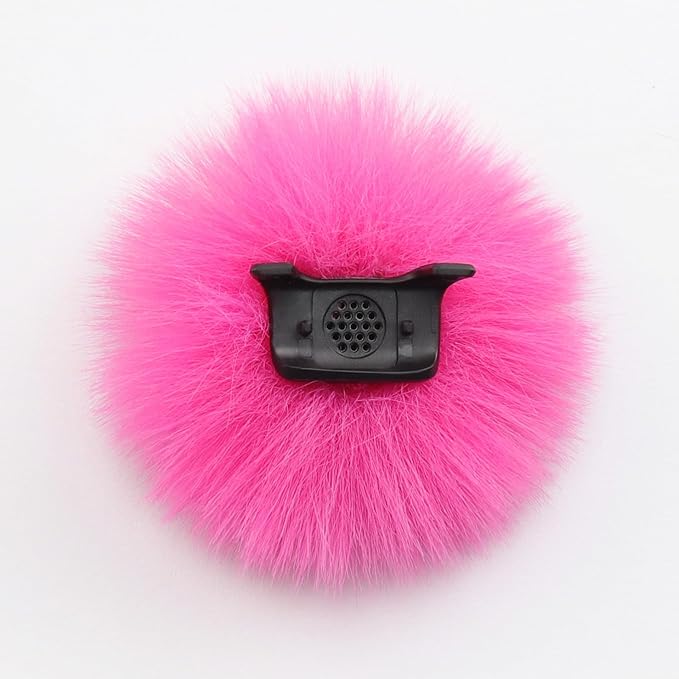 LEFXMOPHY Windscreen for DJI MIC MINI (2024) Wireless Microphone Hot Pink Furry Wind Muff Deadcat Cover (Not for Dji Mic 1 and 2)