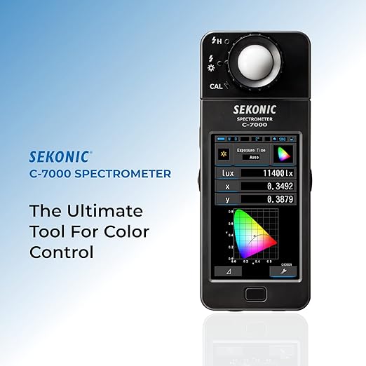 Sekonic C-7000 Spectrometer Spectrum Analyzer - Portable Handheld Tool for Precision Color Control & Interpretation for Home, Designer's Firm, Engineering Lab & Industrial Use