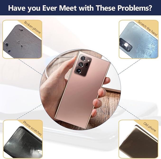 Back Cover for Samsung Galaxy Note 20 Ultra 5G Back Glass Replacement for Samsung Galaxy Note 20 Ultra Rear Glass Replacement Battery Cover Door Accessories (Bronze)