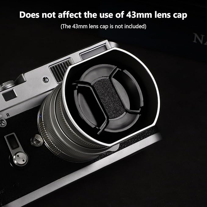 Haoge Square Metal Lens Hood for Voigtlander NOKTON 35mm f1.4, 40mm f1.4, 50mm f1.5 Aspherical II 28mm F1.5 VM Lens,Carl Zeiss Biogon T* 35mm f2 35mm f2.8 ZM, Planar T* 2/50 50mm f2 ZM