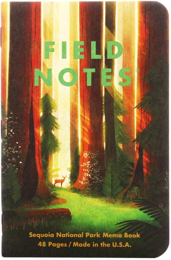 Field Notes: National Parks Series (Series D - Grand Teton, Arches, Sequoia) - Graph Paper Memo Book 3-Pack - 3.5 x 5.5 Inch
