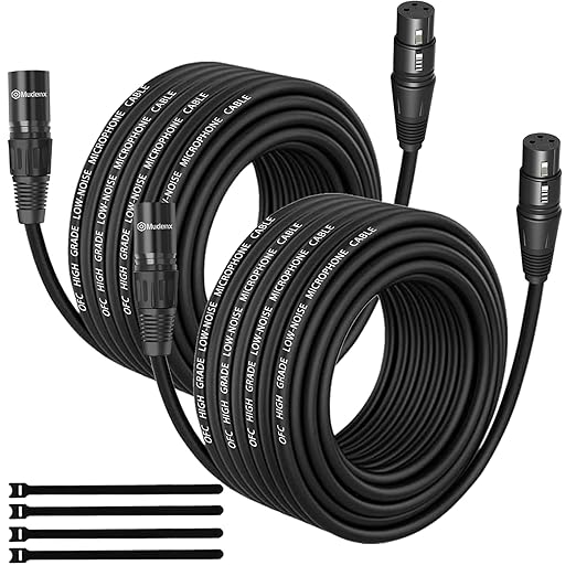 XLR Cables 25FT 2 Pack,Oxygen-Free Copper Balanced Microphone Cord Male to Female 3Pin for DMX Cable,Speaker Cable