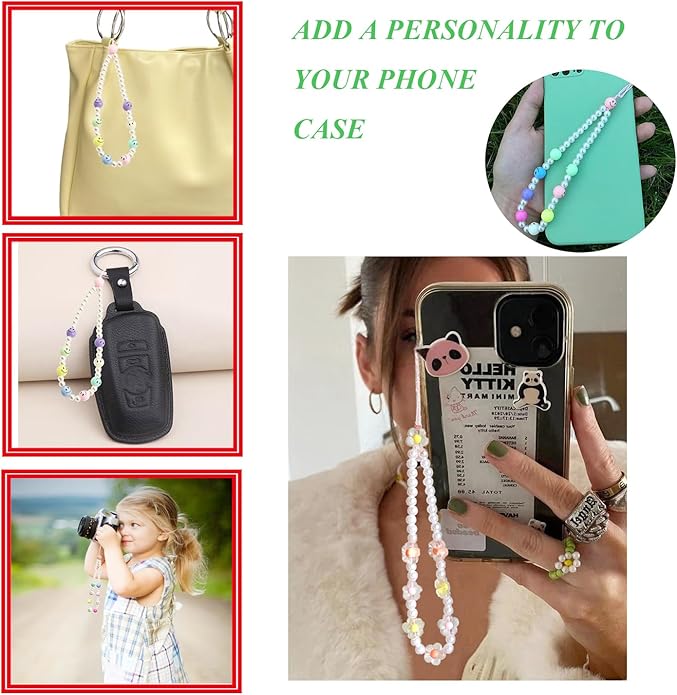 Phone Charm Strap Cute Phone Lanyard Wrist Strap Bracelet Accessories for Digital Camera,Keychain,Bag