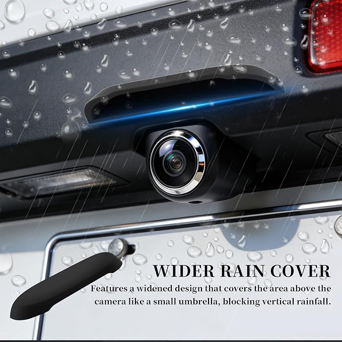 Silicone Car Backup Camera Rain Shield,Soft Wider Backup Camera Rain Cover for Providing Clear Reversing Image,Universal Self-Adhesive Reverse Cameras Rains Cover Car Accessories (Small)