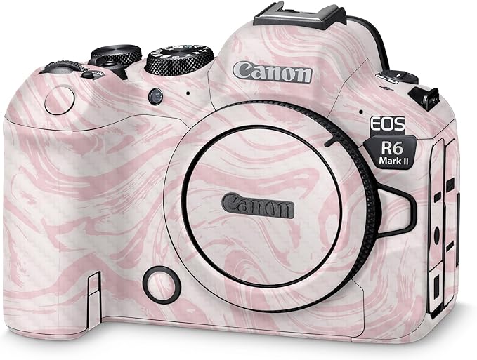 Carbon Fiber Camera Skin Compatible with Canon EOS R6 Mark II Camera (2022) - Silky Pink - Premium 3M Vinyl Protective Wrap Decal Cover - Easy to Apply | Crafted in The USA by MightySkins