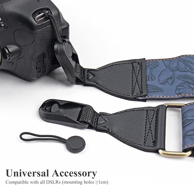 QIELIZI Lifestyle Camera Strap,Vintage Adjustable Vintage Neck & Shoulder Strap for All DSLR Cameras