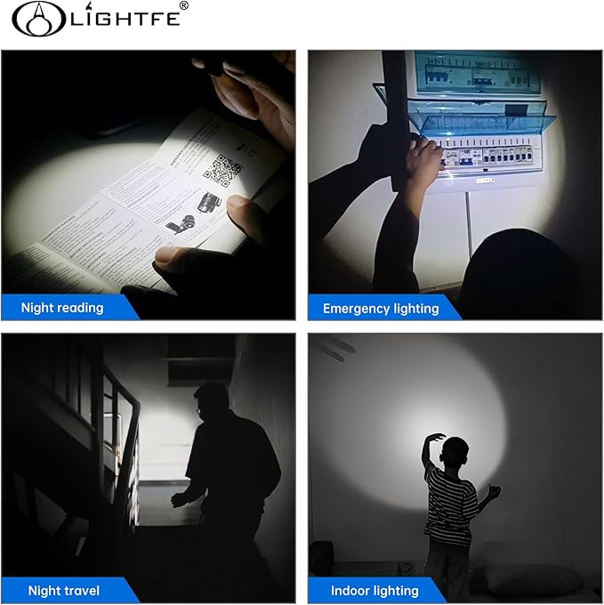 LIGHTFE E2 Mini Keychain Flashlight - Rechargeable USB Magnetic Charging, Compact & Bright LED Pocket Light for Emergencies, Camping, EDC, Everyday Carry