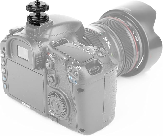 Chromlives Cold Shoe Mount Hot Shoe Mount Adapter 1/4'' Hot Shoe Flash Shoe Mount for DSLR Camera Flash Shoe Mount, Combo 4 Pack