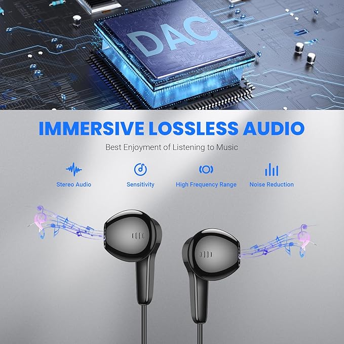 USB C Headphones for Samsung S25 Ultra S24 S23 Fe S22+, Type C Earphones with Microphone HiFi Stereo Volume Control Magnetic in Ear Wired Earbud for iPhone 17 Air 16 15 Pro Max Plus/Galaxy S26 Flip 7
