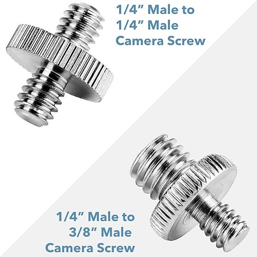Homeet 8PCS 1/4 Inch to 3/8 Inch Male Camera Screw Mount Adapter, 1/4 in to 1/4 in Tripod Screw Adapter, and 1/4 in Female Thread to 3/8 in Male Thread Screw Nut for Camera/Tripod/Monopod