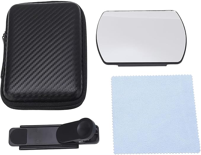 Smartphone Camera Mirror Reflection Clip Kit, Horizontal Vertical Mirror Clips, High Reflectivity Mobile Phone Mirror for All Smartphone