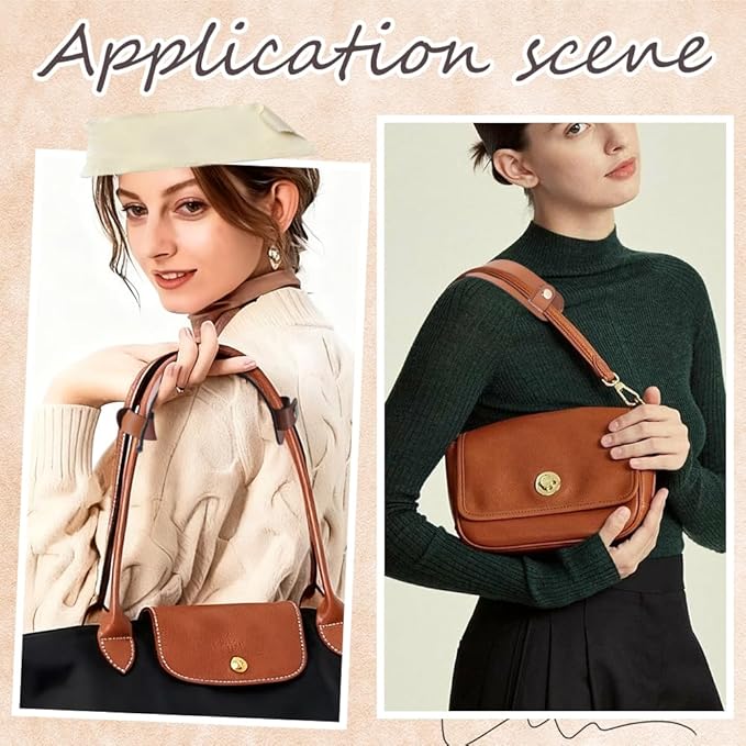 2Pcs Leather Strap Pad PU Leather Bag Shoulder Strap Cushion Pads Replacement Pressure Relief Detachable Handle Wrap Covers for Tote Bags Handbag Purse Repair Camera Brown 9x3.9 Inch