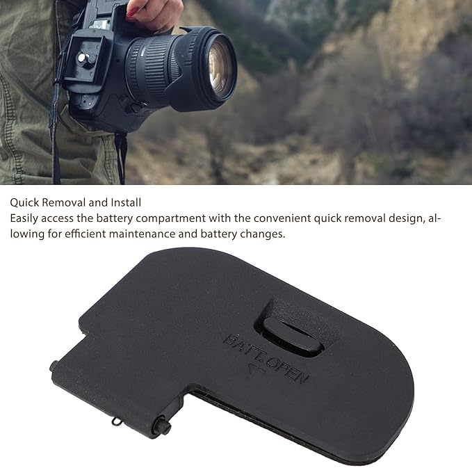 Camera Battery Door Cover, Battery Door Protective Lid Battery Compartment Replacement Lid Cover Compatible with R5 R5C R6 Camera