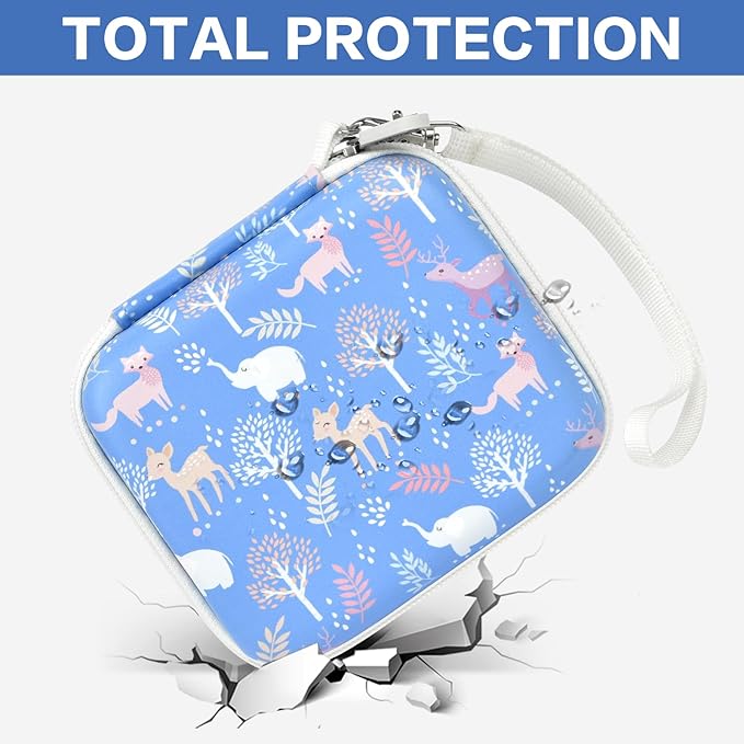Kids Instant Print Camera Case Compatible with ESOXOFFORE for Dylanto for DUDUDRAGON for GKTZ for Dafotil for Careenoah for Aasonida Toddler Digital Prints Paper Storage Bag (Box Only) Skyblue