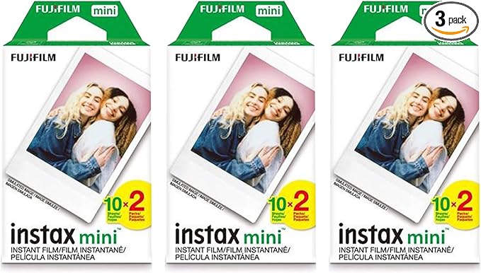 Fujifilm Instax Mini Instant Film (3 Twin Packs, 60 Total Pictures) for Instax Cameras