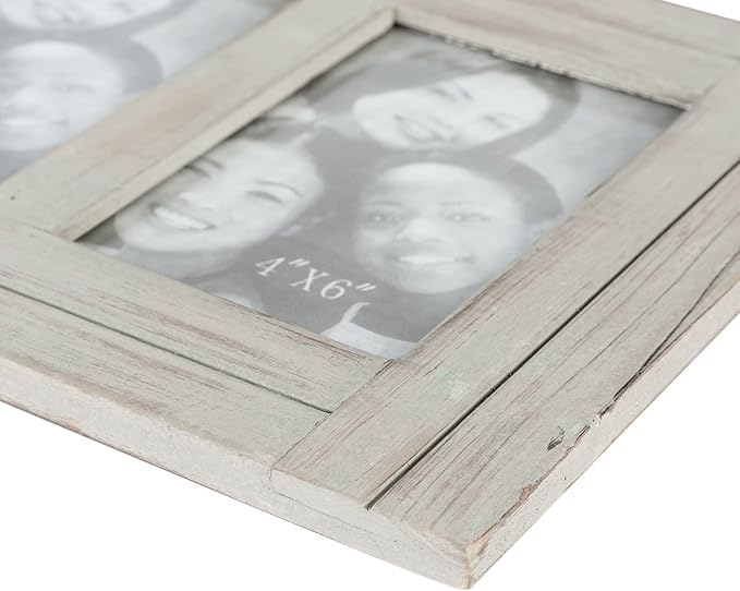 RiteSune Distressed 4x6 Picture Frame, 3 Photo Frames Collage Picture Frames for Wall Rustic Home Decor, Present for Birthday, Anniversary