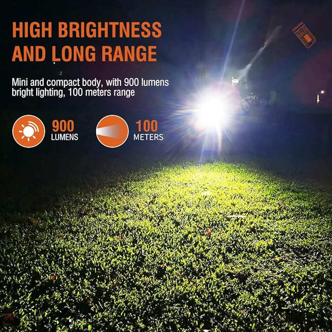 BORUIT V3 Small Powerful EDC Flashlight with Red UV Blue Light -Super Brigh Rechargeable Mini Pocket LED Keychain Flash Light - 10 Mode, USB-C, IP65 Waterproof, Magnet