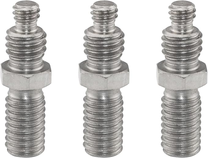 3PCS Head Column Iron 1/4 to 3/8 Tripod Accessories Camera Adapter Screws Threaded Adapter Tripod Screws for Flash Studio Light Holder Ball Head Lens Ring Binoculars