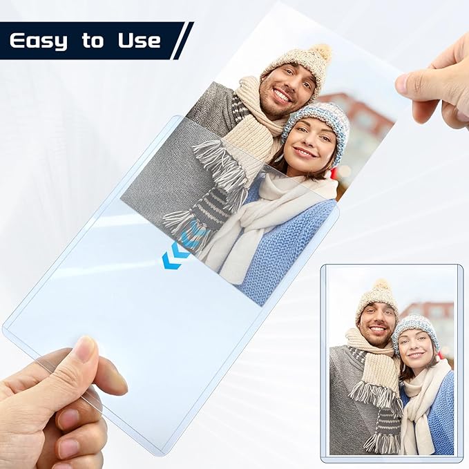 30 Pack Post Card Photo Top Loaders 4 x 6 Inches Hard Plastic Cards Sleeve Protectors Rigid Photo Plastic Sleeves for Trading Cards, Baseball Cards, Postcards