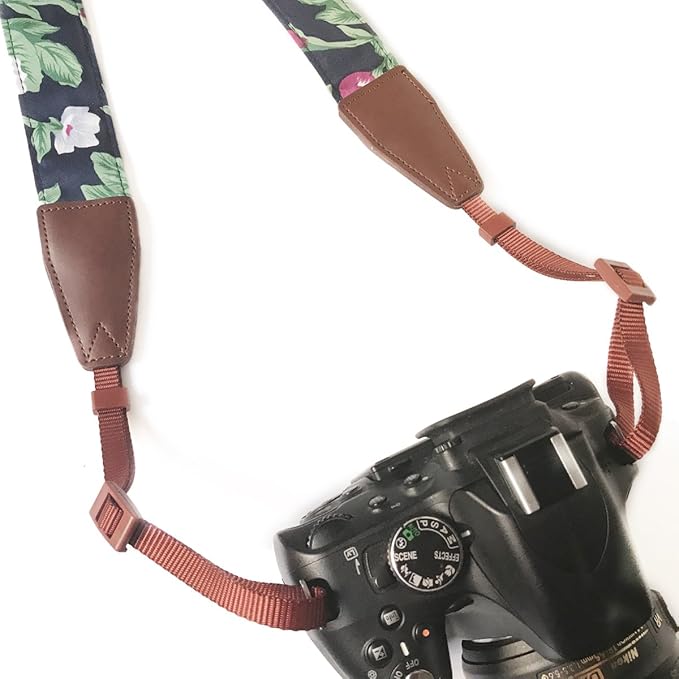 Alled Camera Strap Neck, Adjustable Vintage Floral Camera Straps Shoulder Belt for Women/Men,Camera Strap for Nikon/Canon/Sony/Olympus/Samsung/Pentax ETC DSLR/SLR